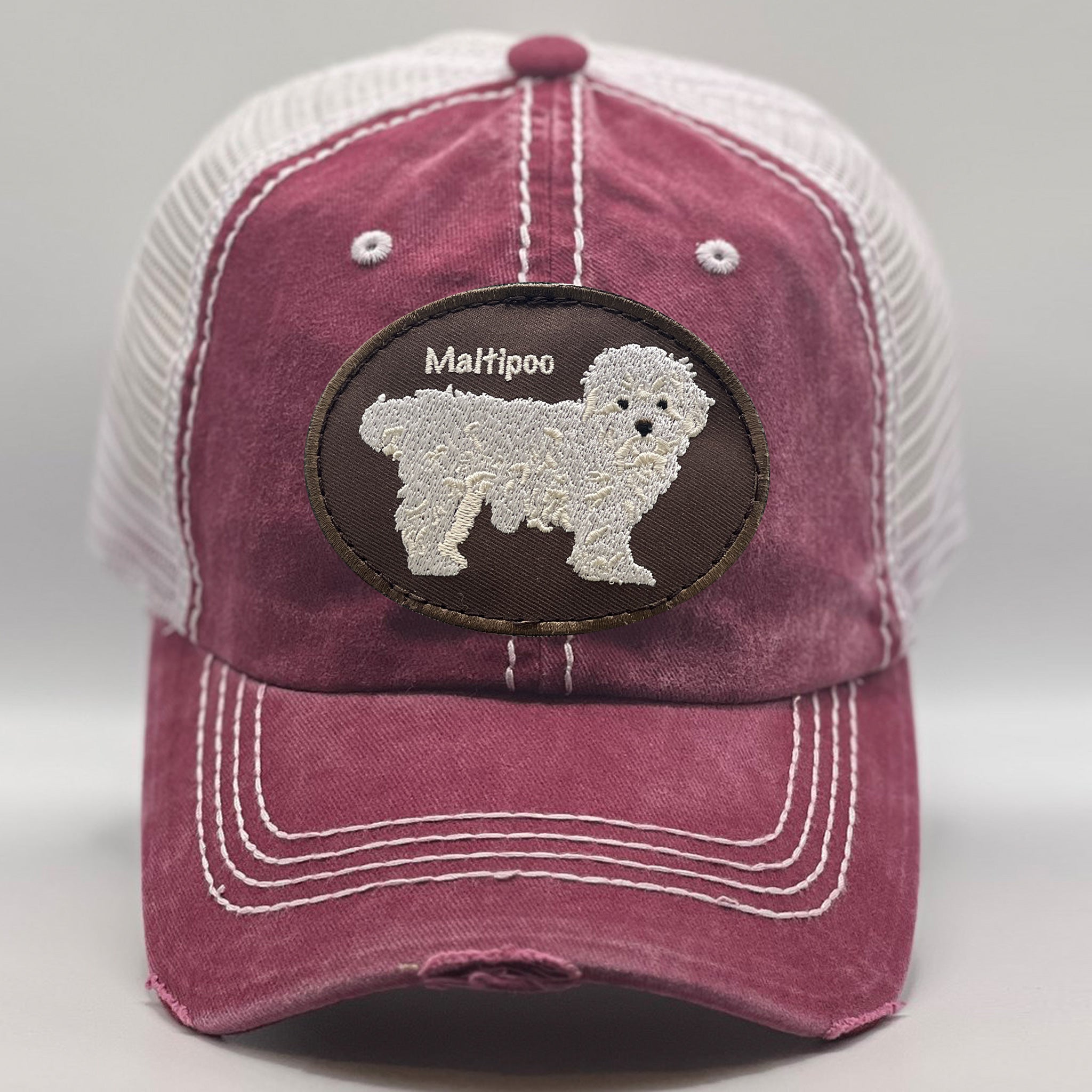 Maltipoo dog trucker hat for humans