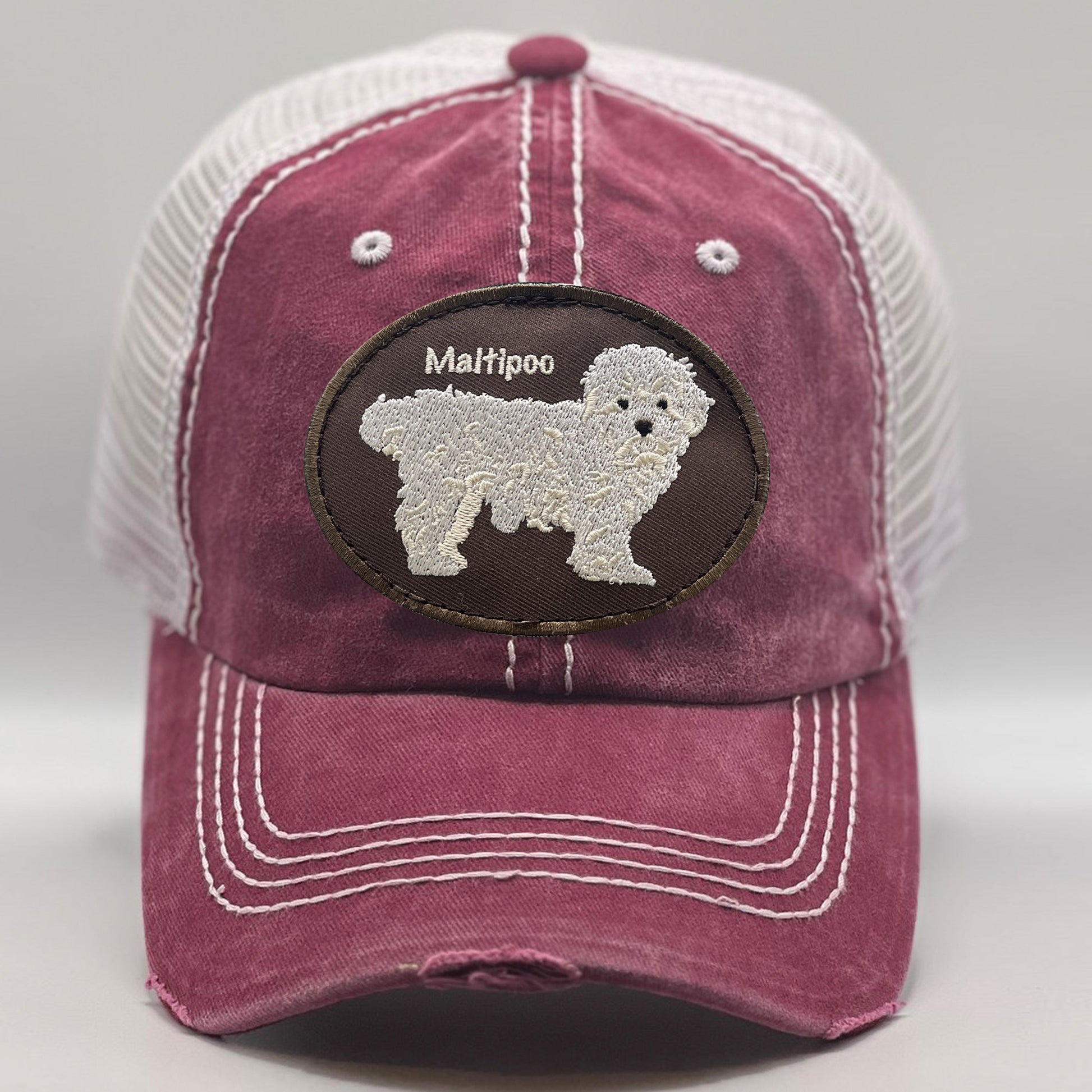 Maltipoo dog trucker hat for humans