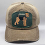 Airedale Dog On Vintage Distressed Trucker