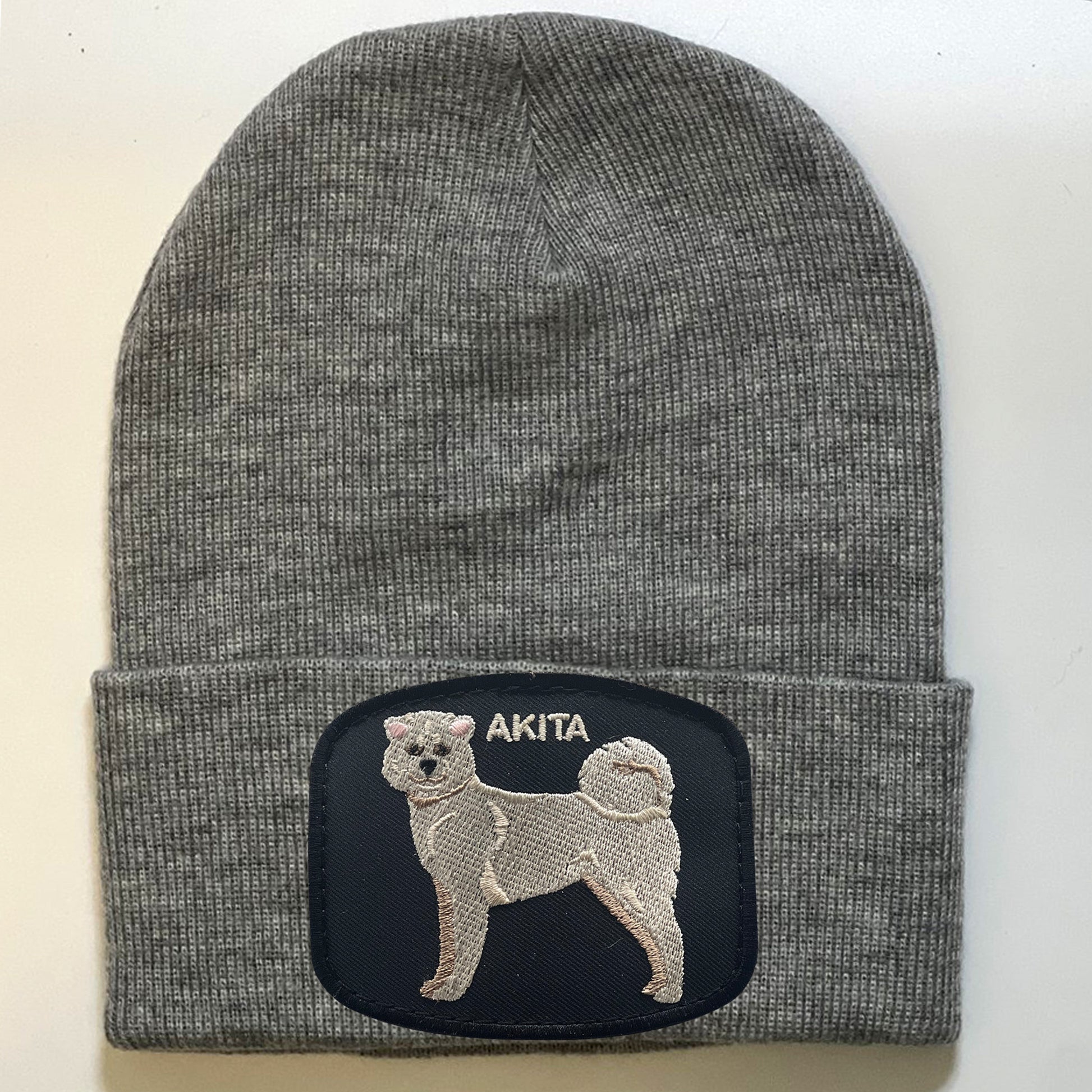 Akita Dog Breed On Wool Beanie