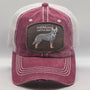 AUSTRALIAN CATTLE DOG Vintage Distressed Burgundy Trucker