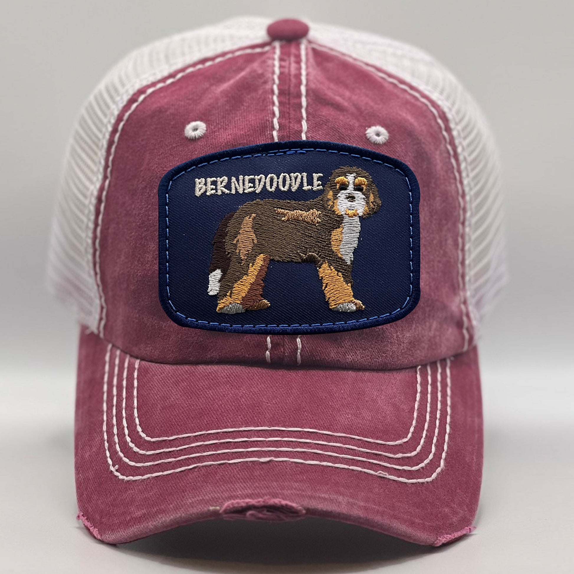 Bernedoodle Dog Trucker Hat For Humans