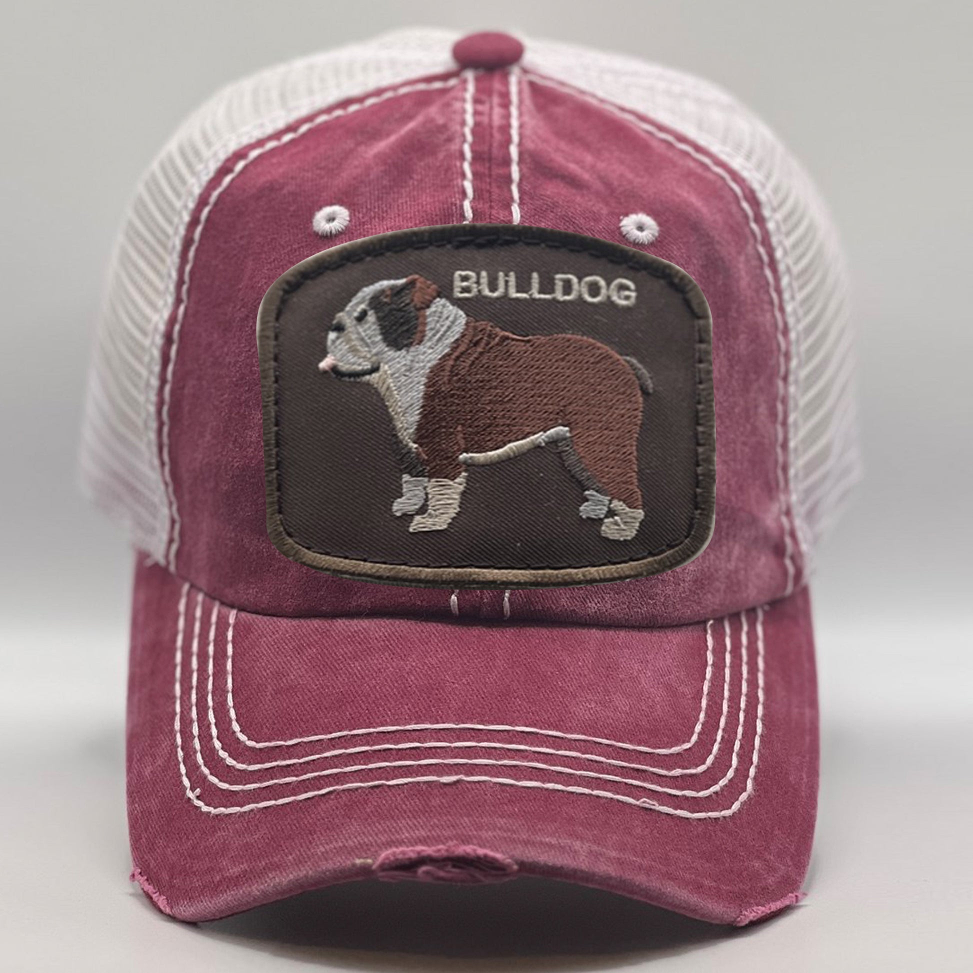 Embroidered Bulldog dog breed hats