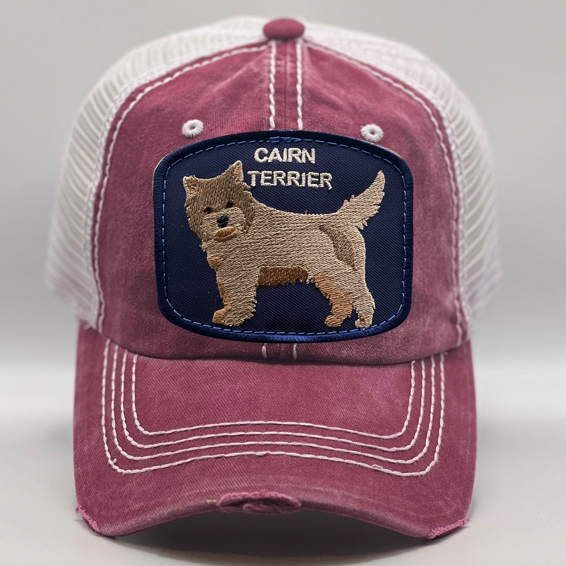 Trucker Hat With Cairn Terrier 