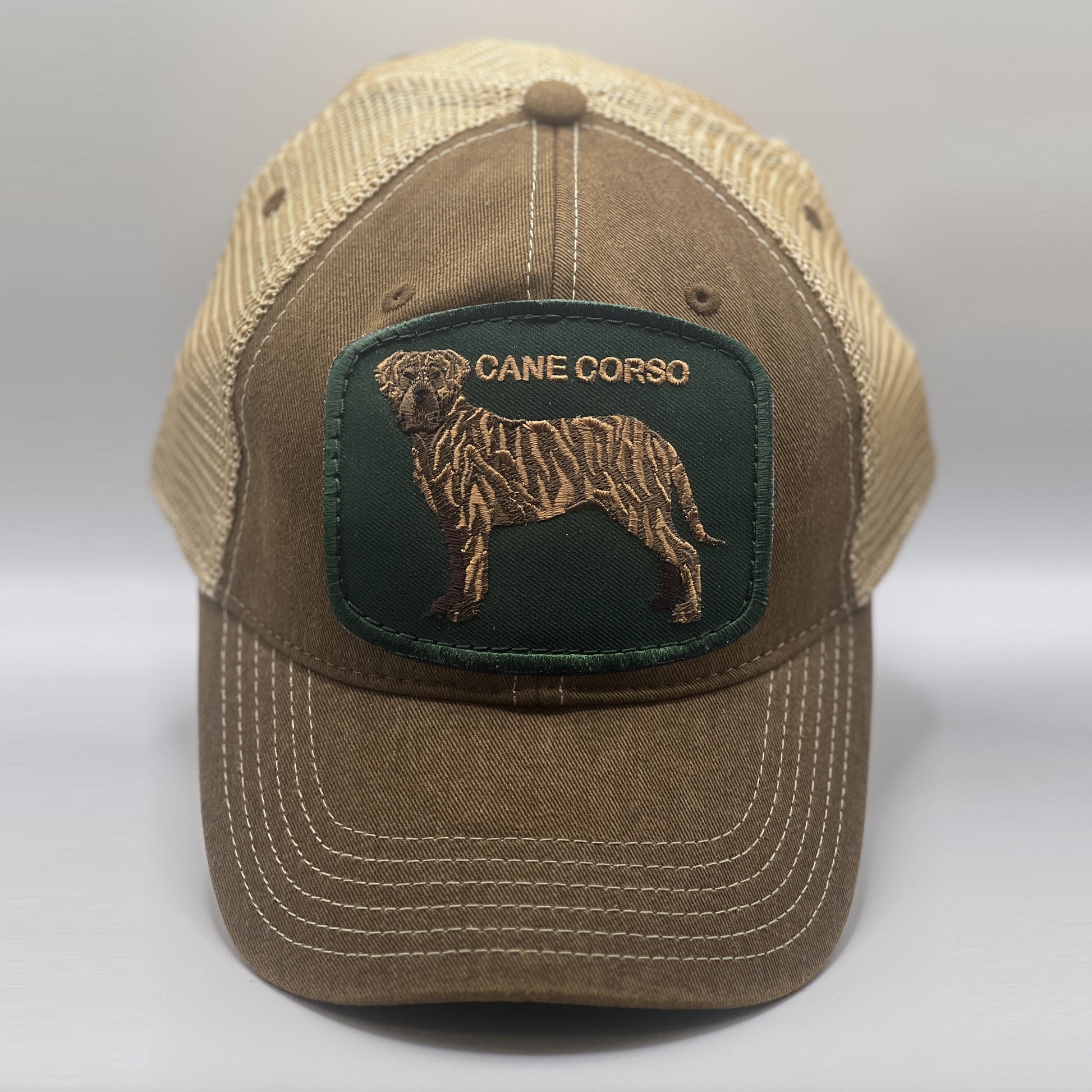 Mesh Baseball Hat With Cane Corso Dog Breed