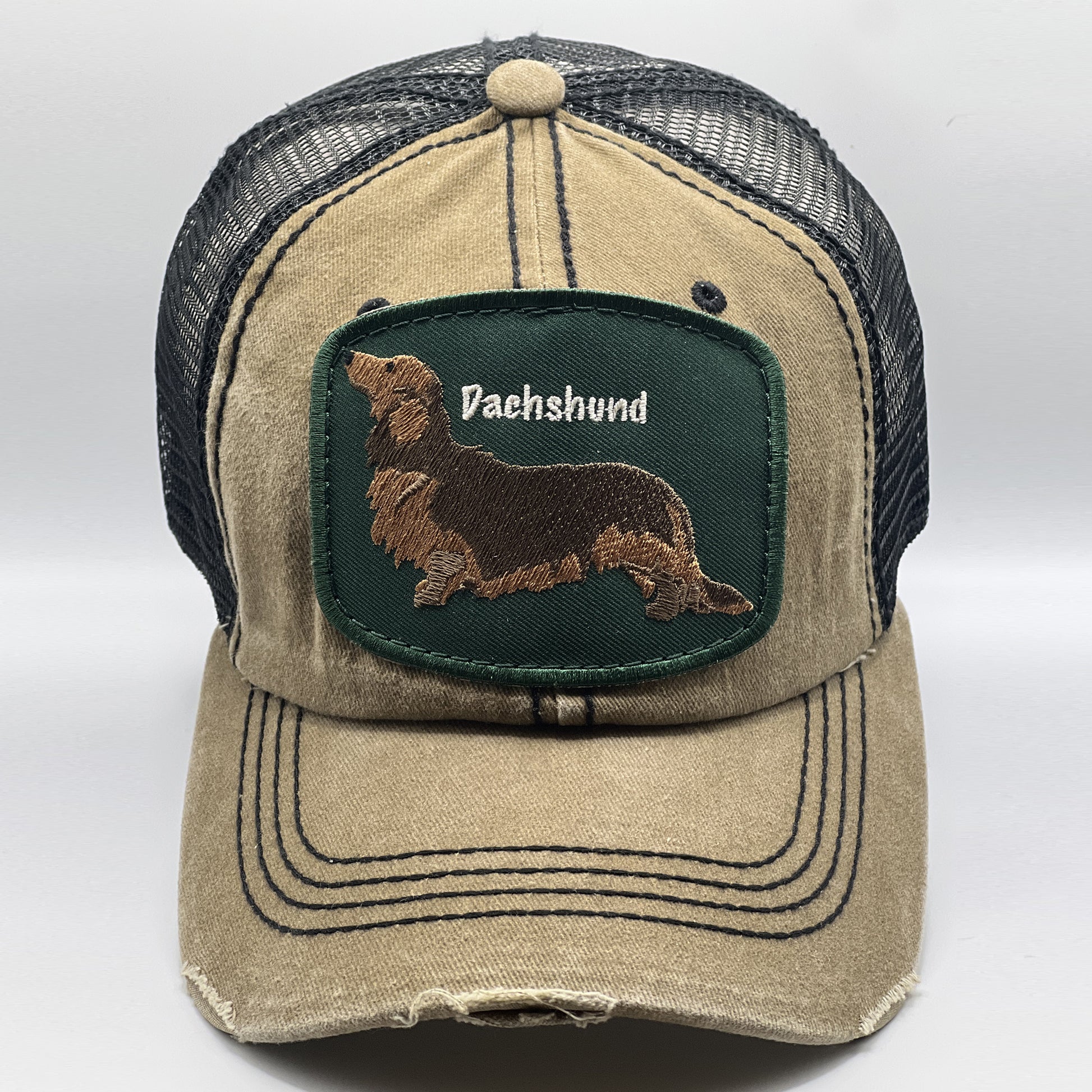 Longhaired Dachshund Stylish Trucker Mesh Hats for Dog Lovers