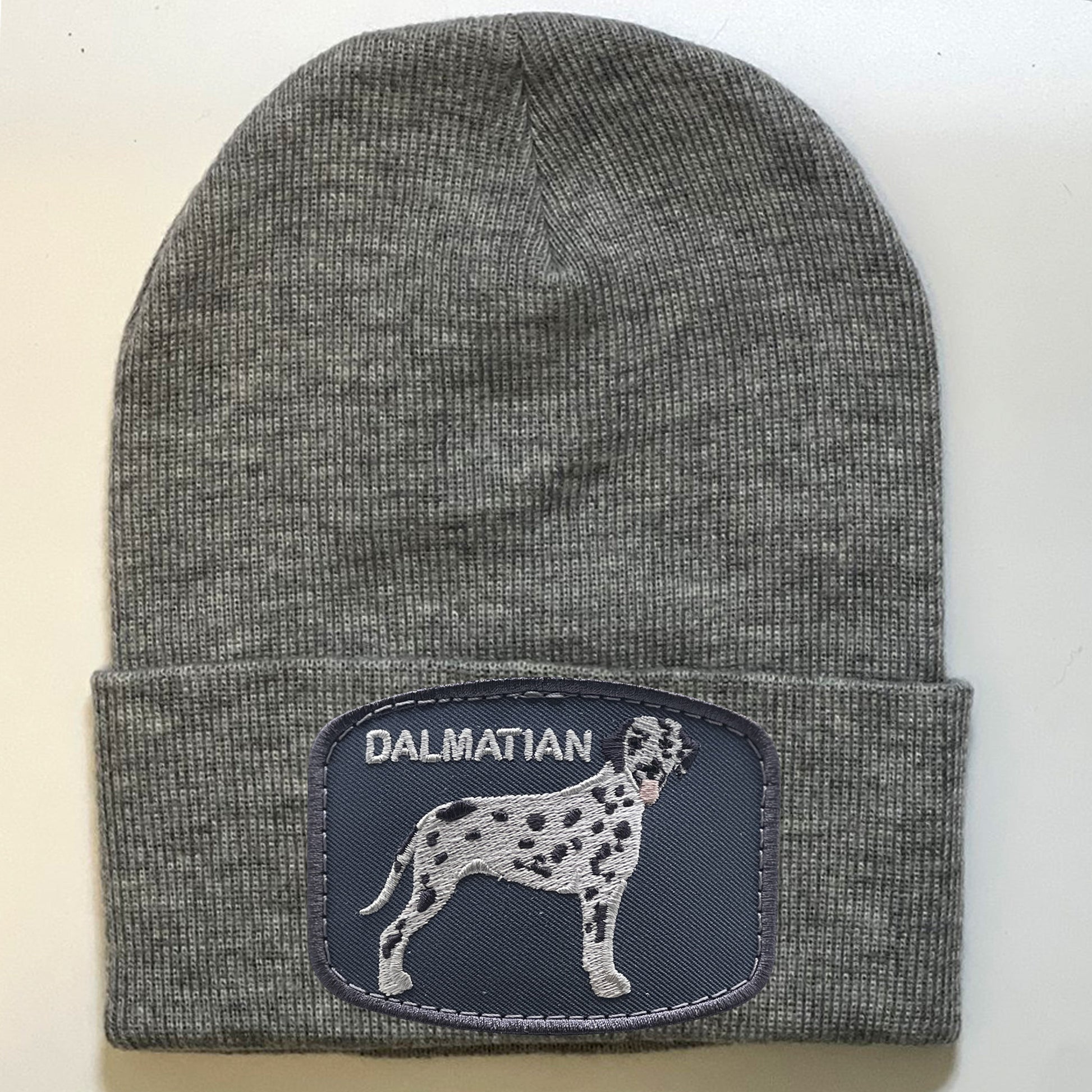 Wool Beanie Hat With Dalmation Dog Image