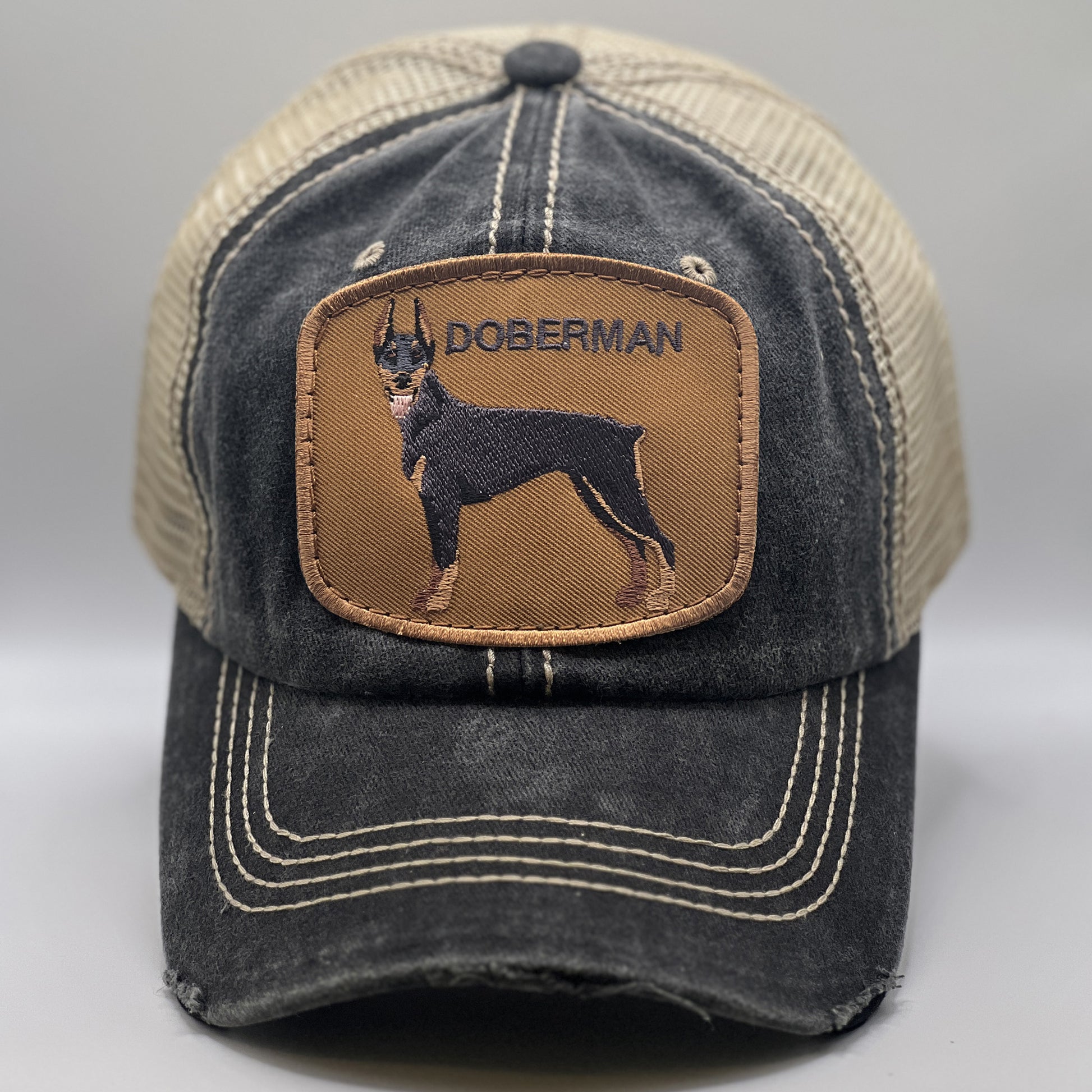 Trucker Hat With Doberman Pincher