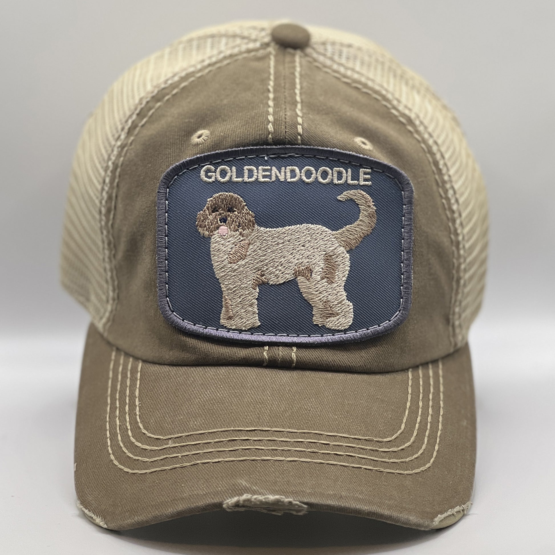 Cream Goldendoodle Dog Trucker Hat