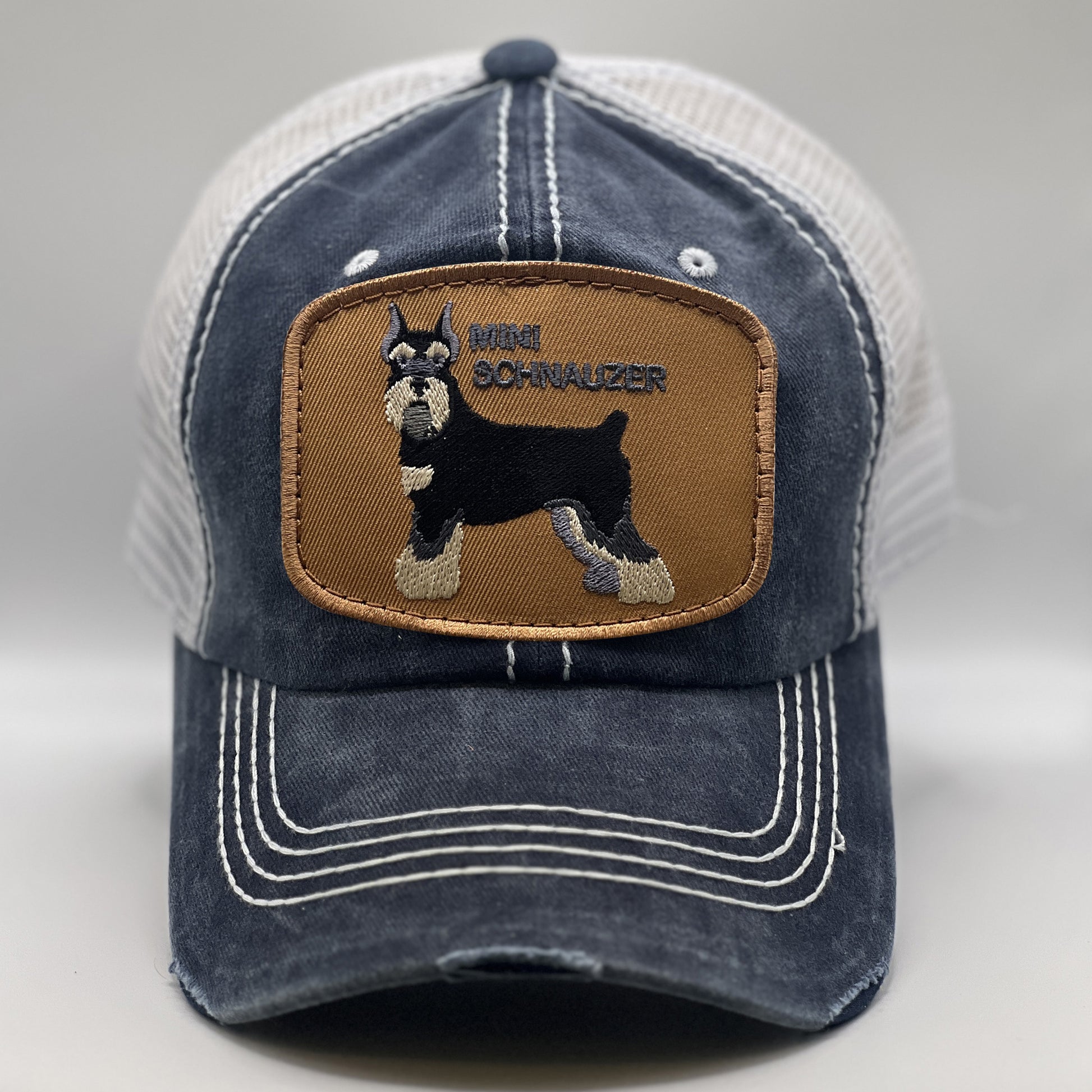 Mini Schnauzer Dog Patch Trucker Hats