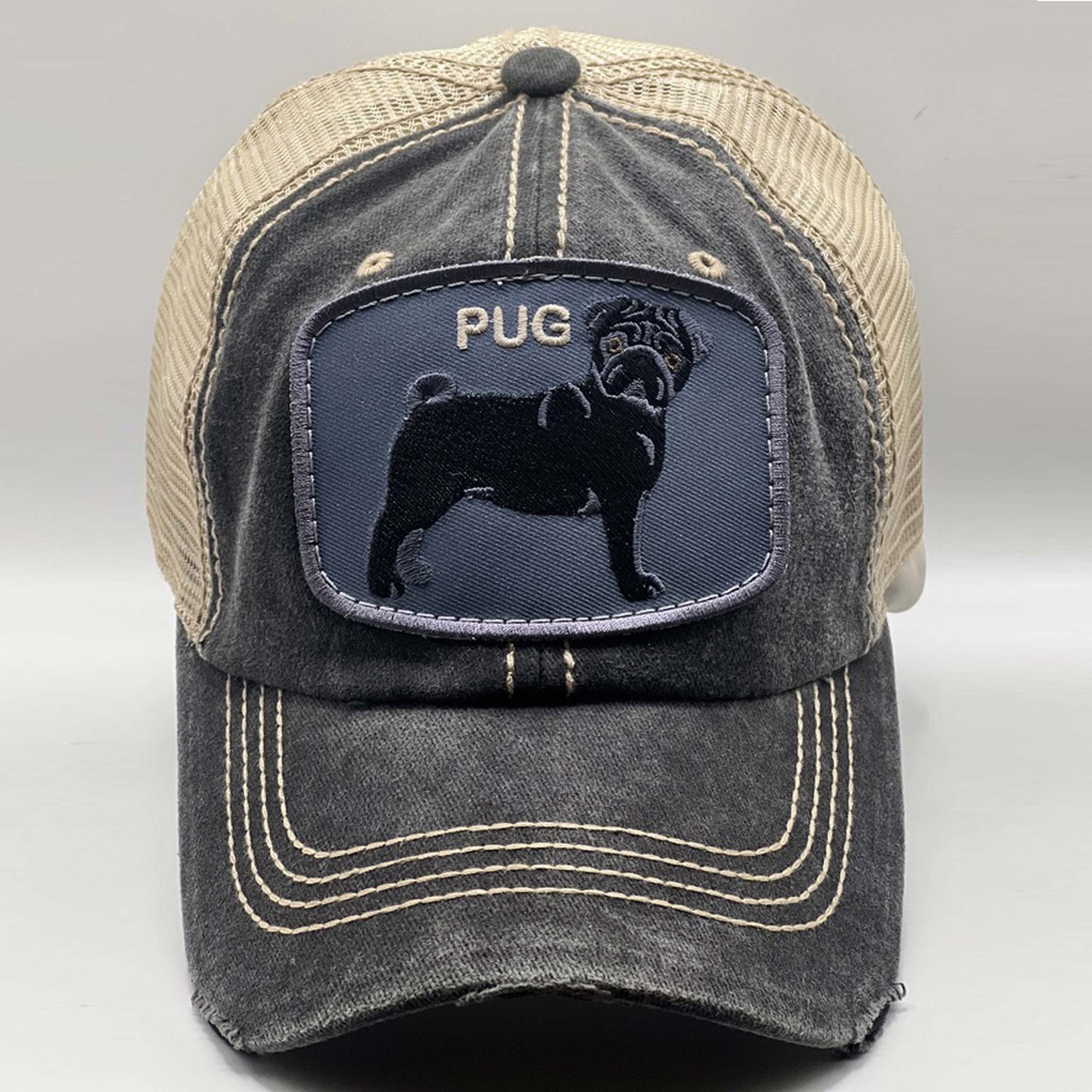 Black Pug Dog Trucker Hats For Human