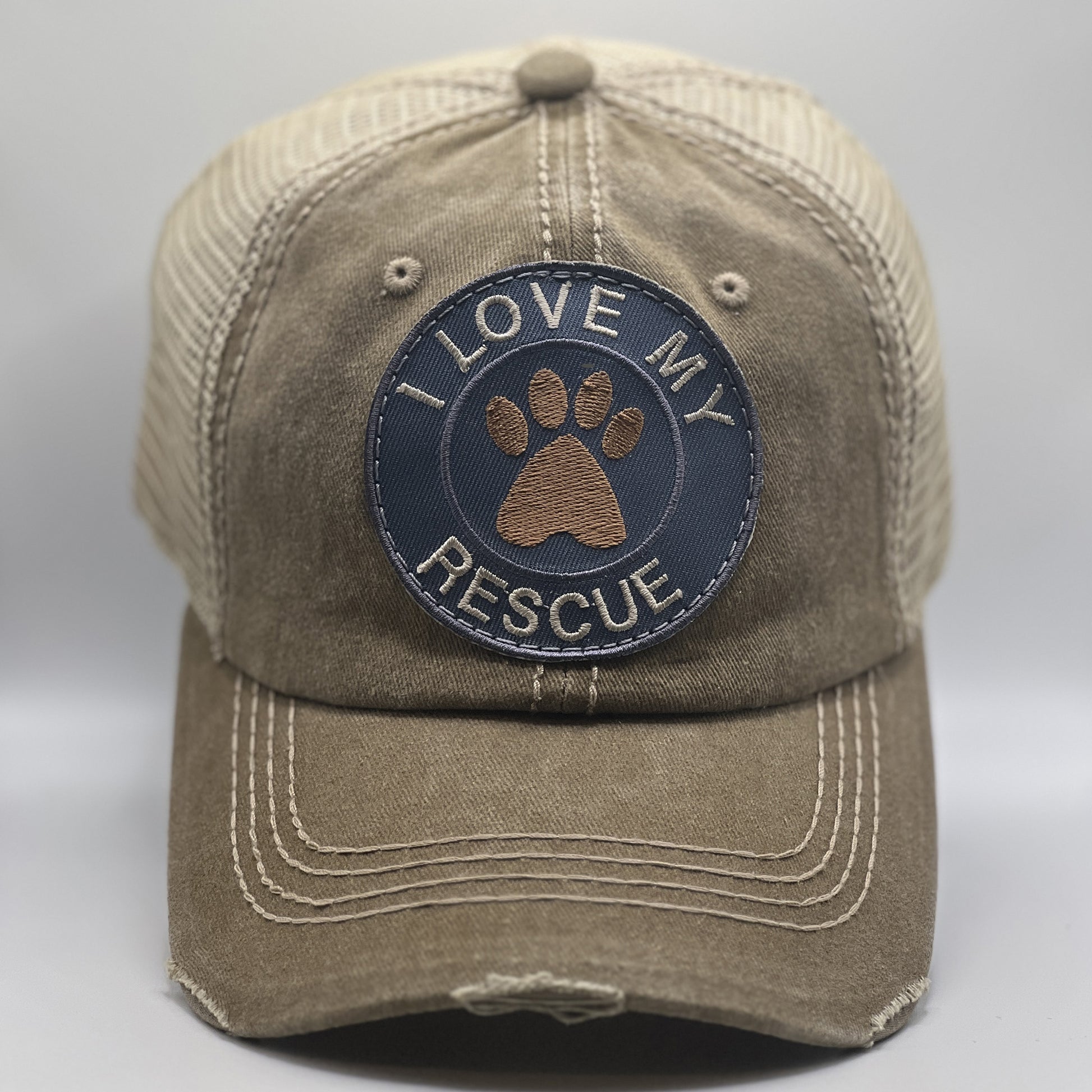 I Love My Rescue Trucker Hat