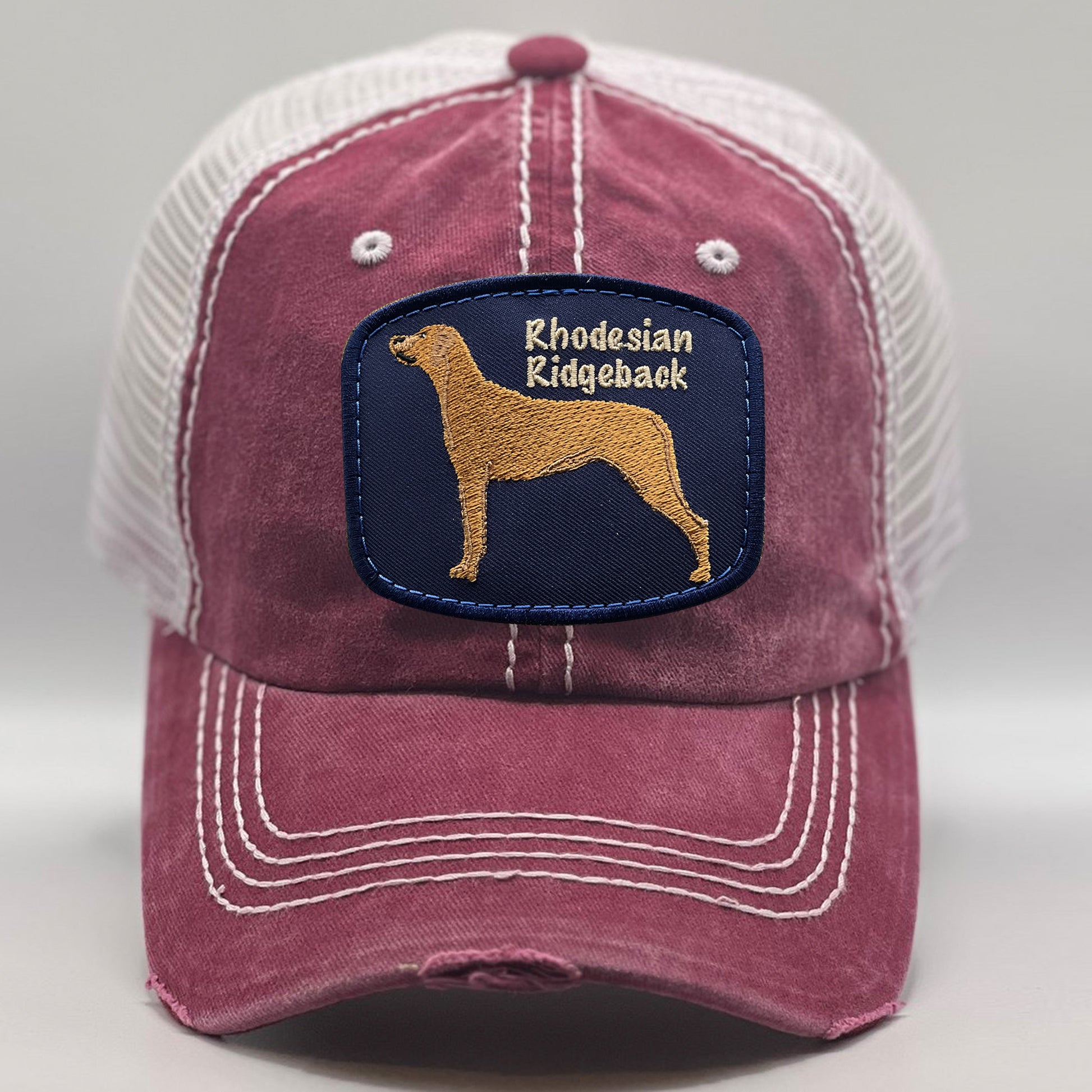 Embroidered Dog Breed Hats with Rhodesian Ridgeback