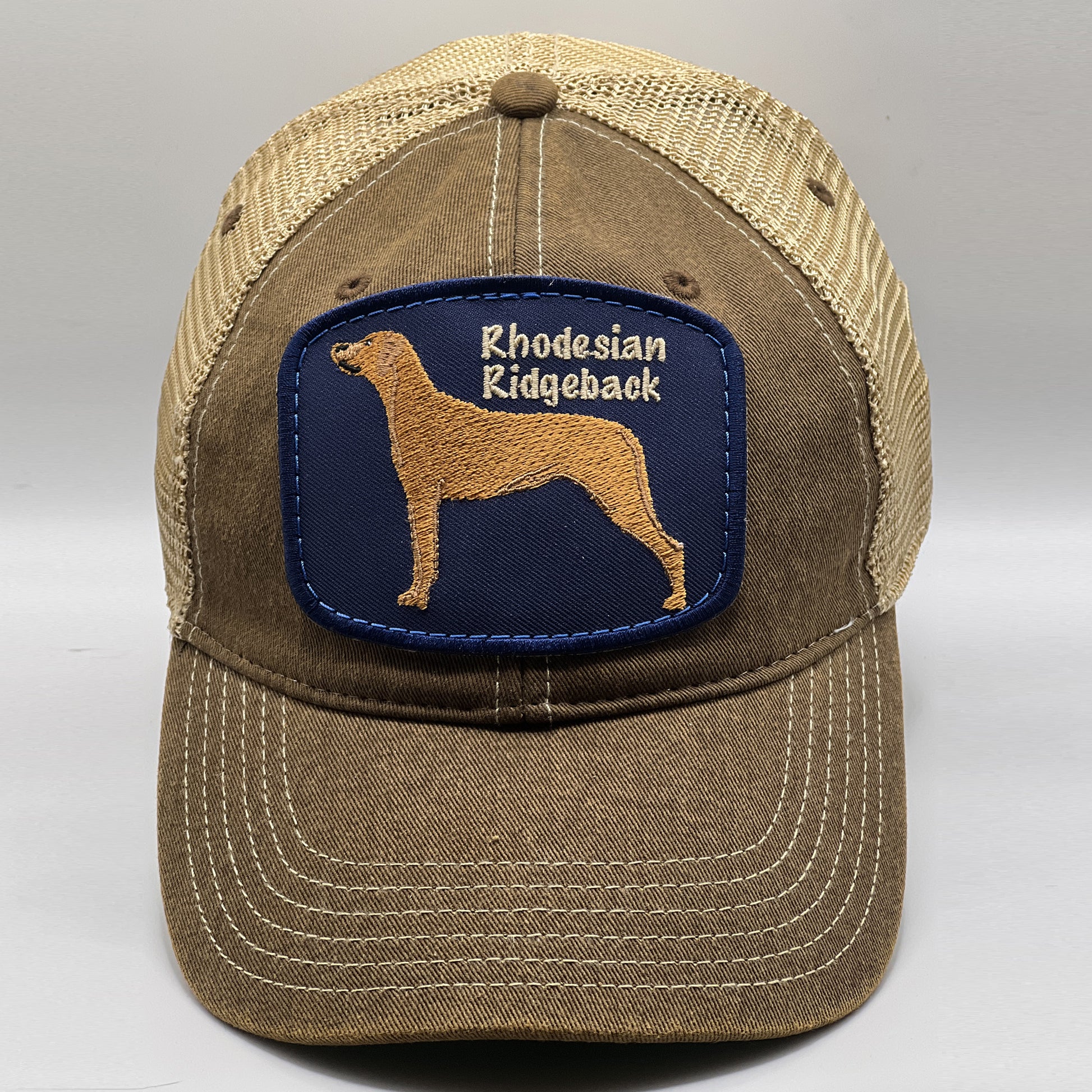 Embroidered Dog Breed Trucker Hats with Rhodesian Ridgeback