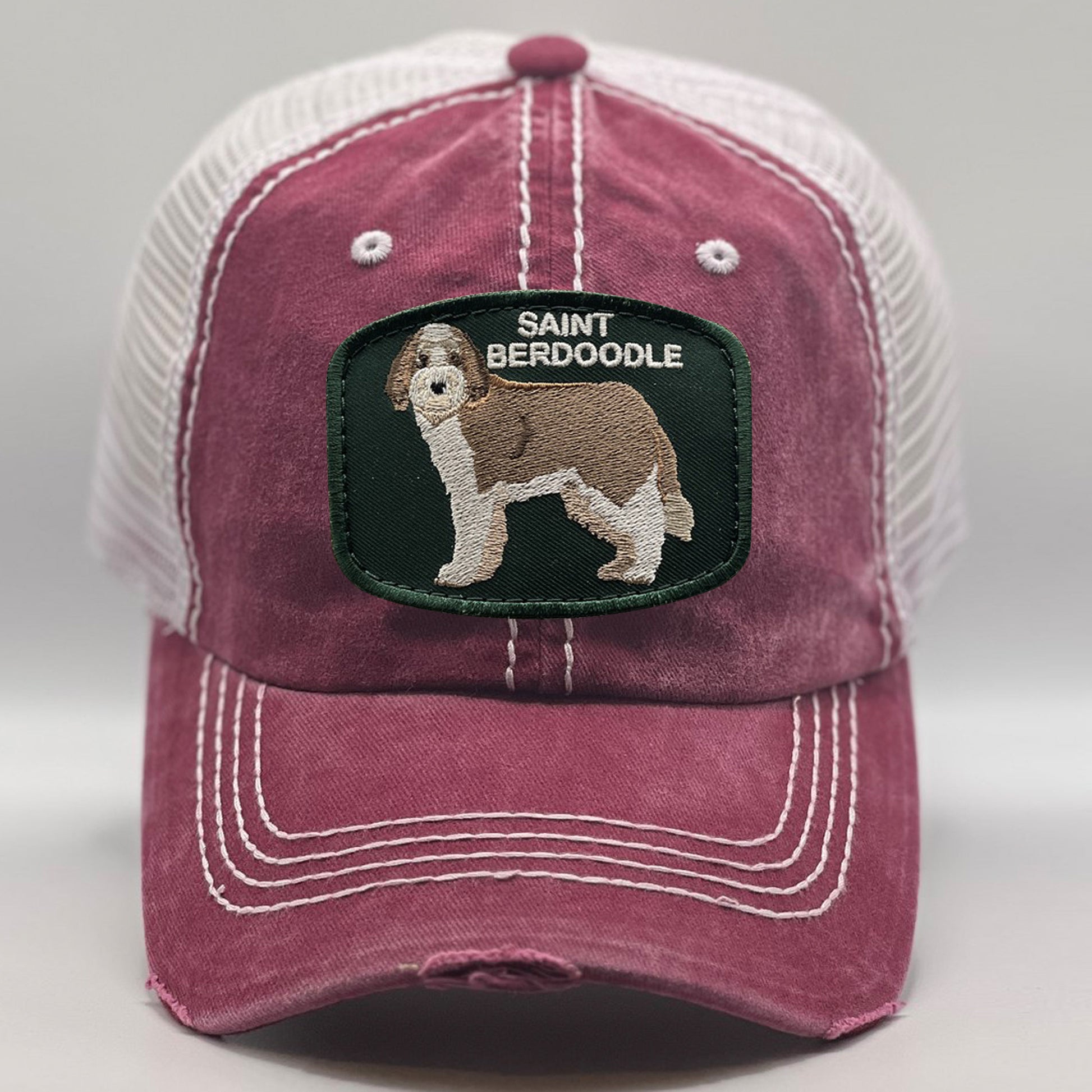 Saint Berdoodle Dog Breed Patches On Hats