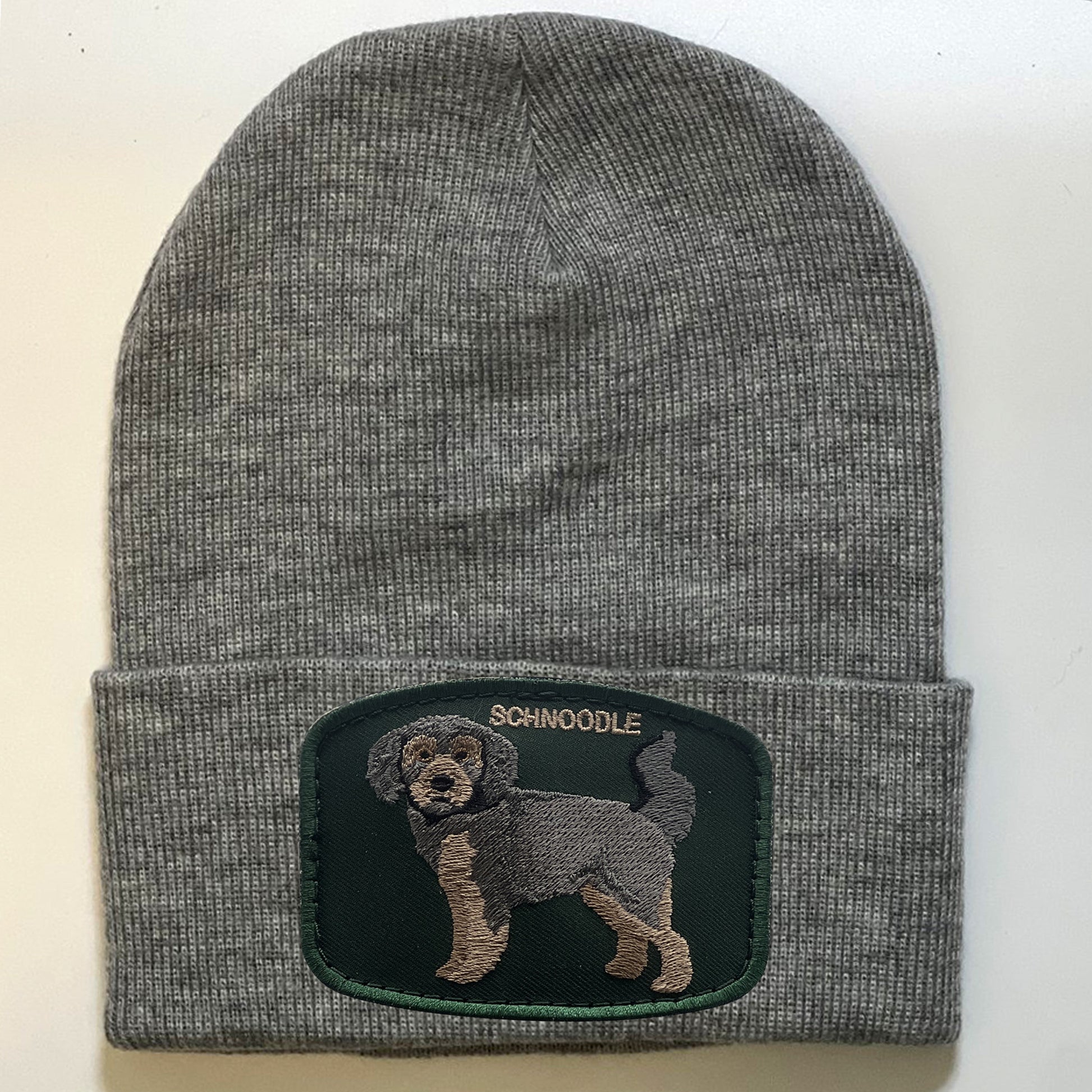 Schnoodle Wool Beanie Hats With Dogs