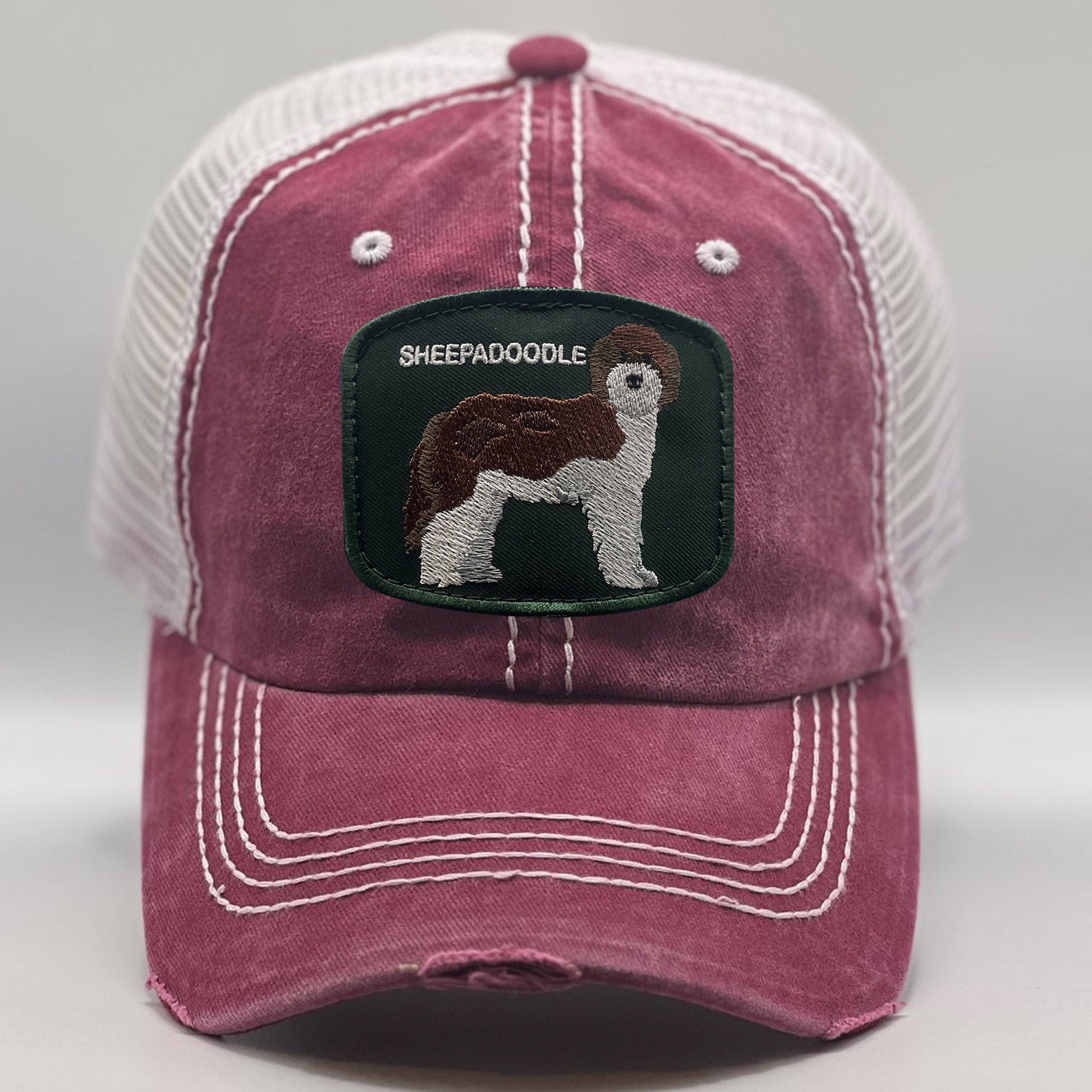 Sheepadoodle Dog Trucker Hat