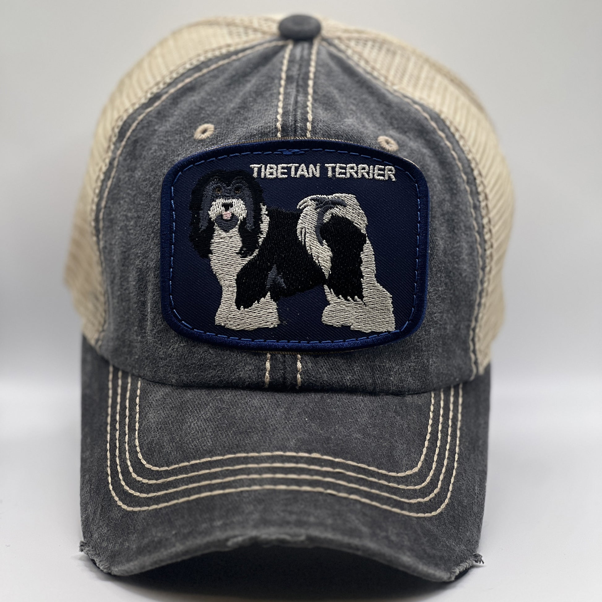 Tibetan Terrier Dog Trucker Hat For Human