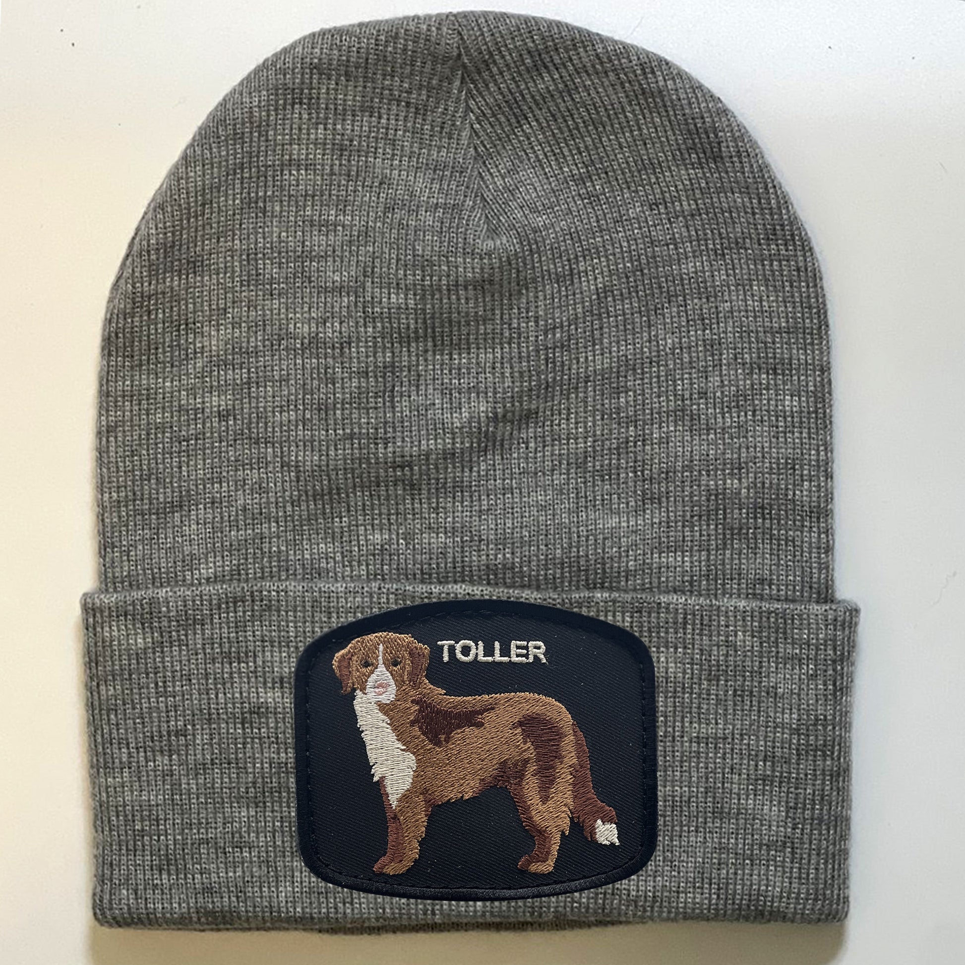 Custom Dog Patch Wool Hats For Humans With Toller